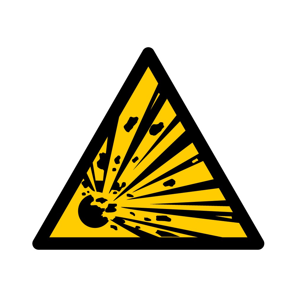 Panneau Danger Matières explosives W002 - ISO 7010