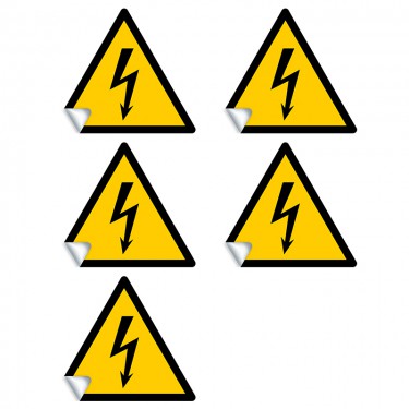 Autocollants Danger Electricité W012 - ISO 7010