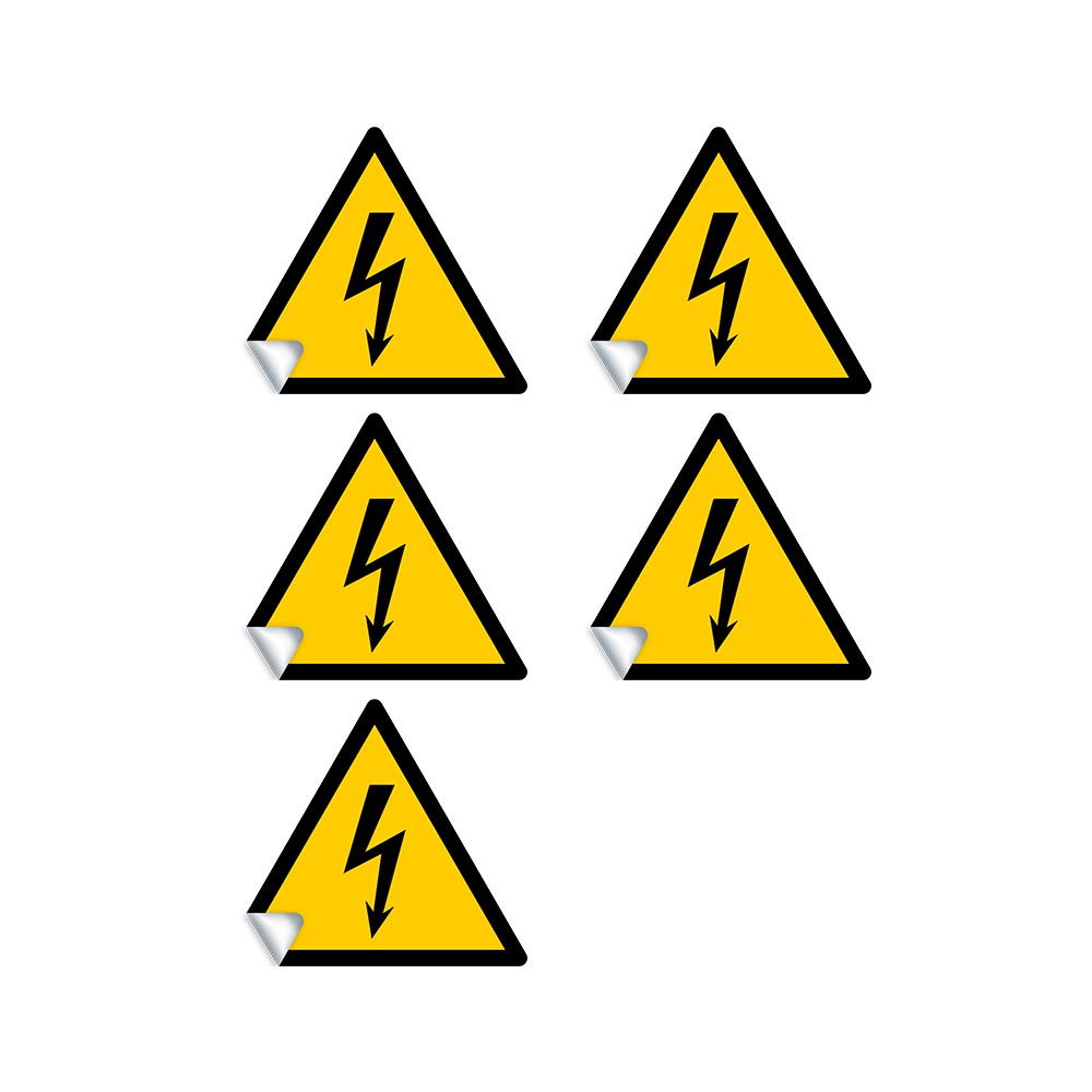 Autocollants Danger Electricité W012 - ISO 7010