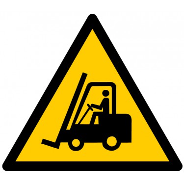 Panneau Danger Chariots élévateurs à fourche et autres véhicules industriels W014 - ISO 7010