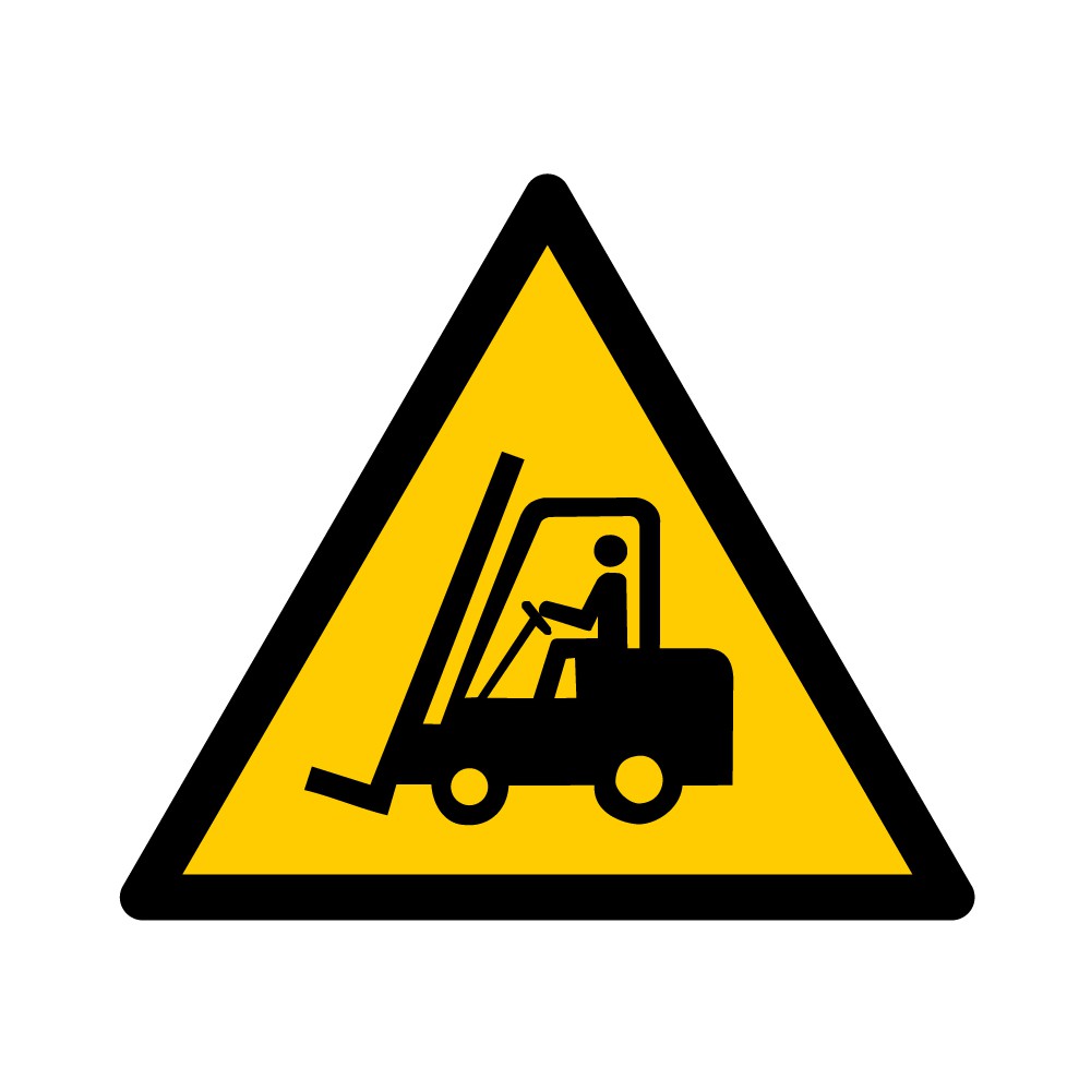 Panneau Danger Chariots élévateurs à fourche et autres véhicules industriels W014 - ISO 7010