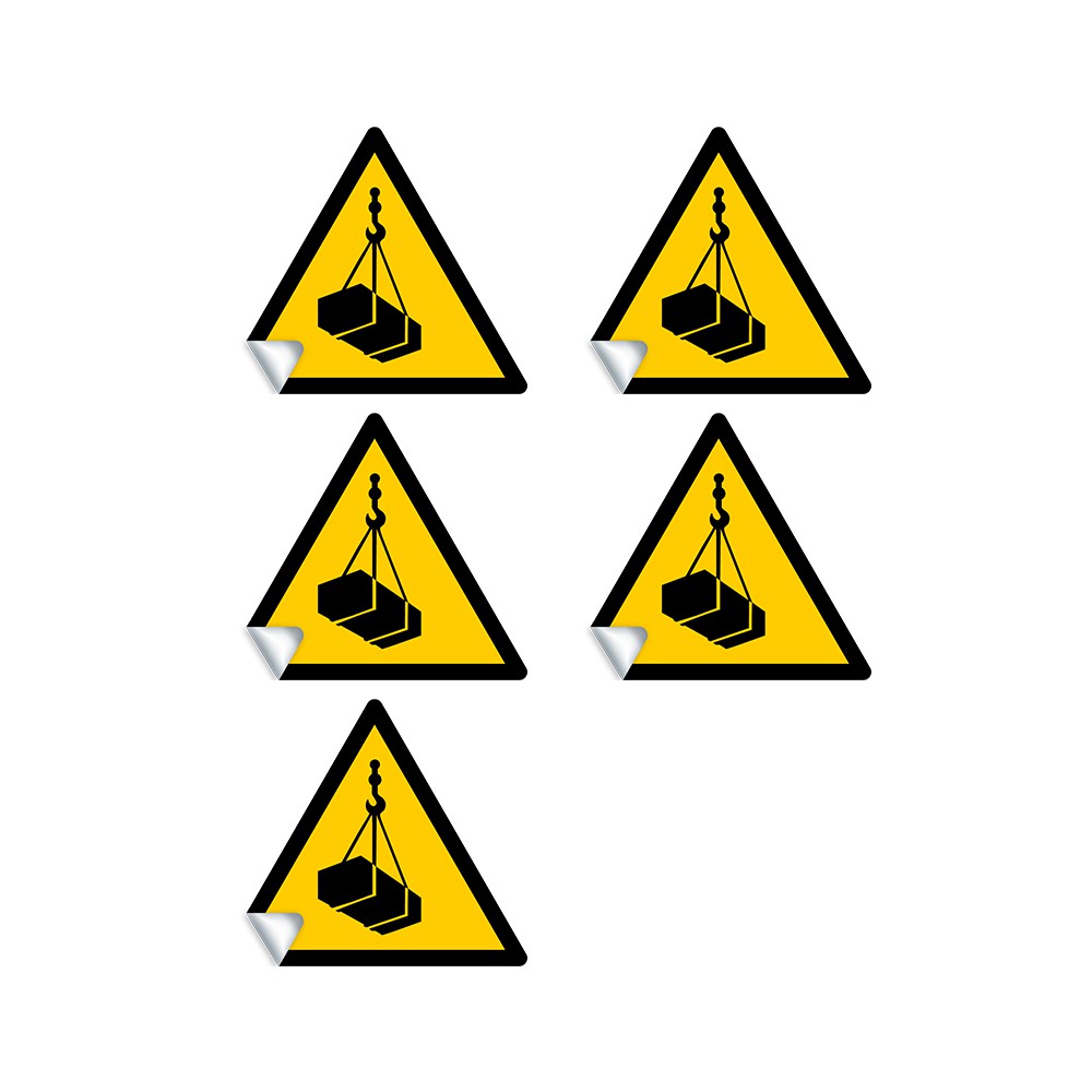 Autocollants Danger Charges suspendues W015 - ISO 7010