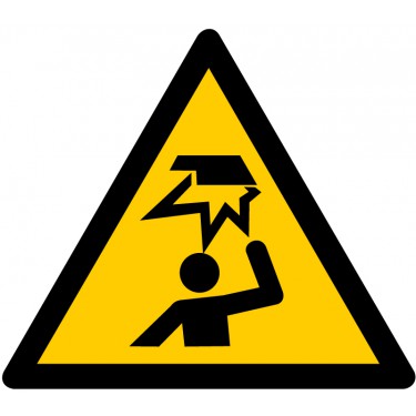 Panneau Danger Obstacle en hauteur W020 - ISO 7010