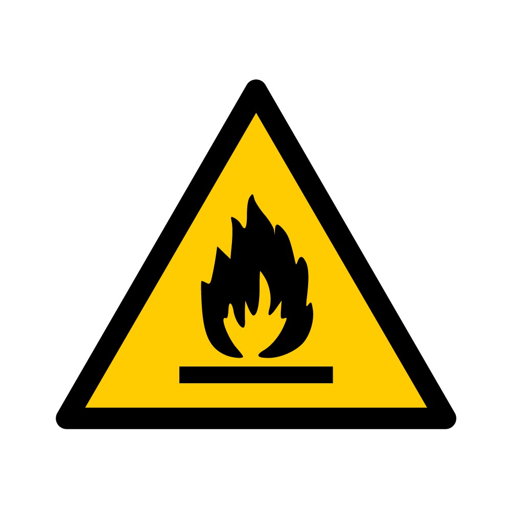 Panneau Danger Matières inflammables W021 - ISO 7010