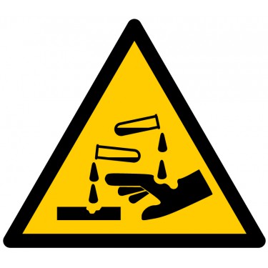 Panneau Danger Substances Corrosives W023 - ISO 7010