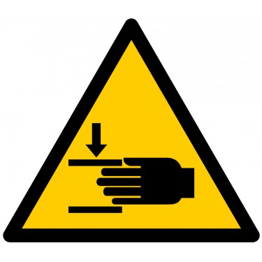 Panneau Danger Ecrasement des mains W024 - ISO 7010