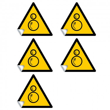 Autocollants Danger Rouleaux contrarotatifs W025 - ISO 7010