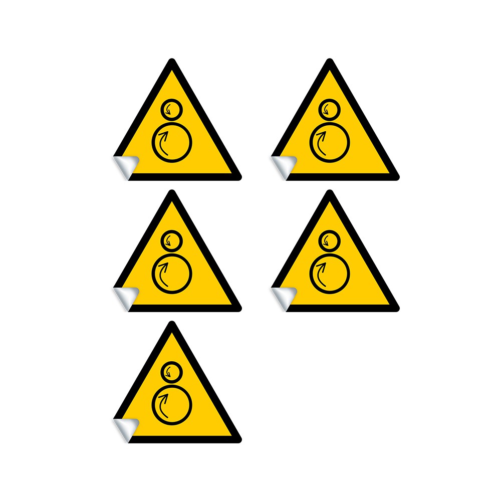 Autocollants Danger Rouleaux contrarotatifs W025 - ISO 7010