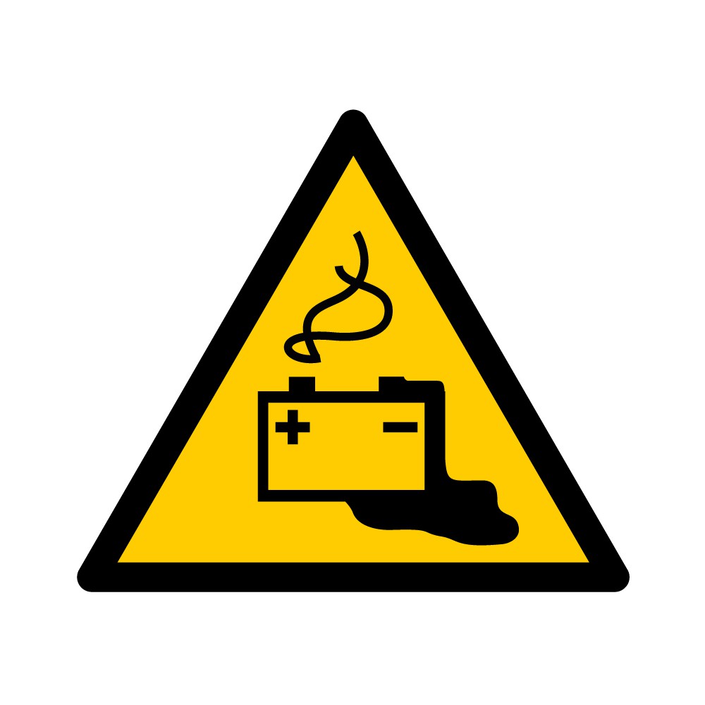 Panneau Danger Charge de la batterie en cours W026 - ISO 7010