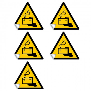 Autocollants Danger Charge de la batterie en cours W026 - ISO 7010