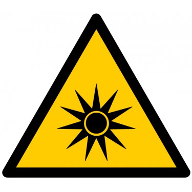 Panneau Danger Rayonnement optique W027 - ISO 7010