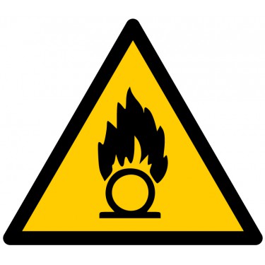 Panneau Danger Substances comburantes W028 - ISO 7010