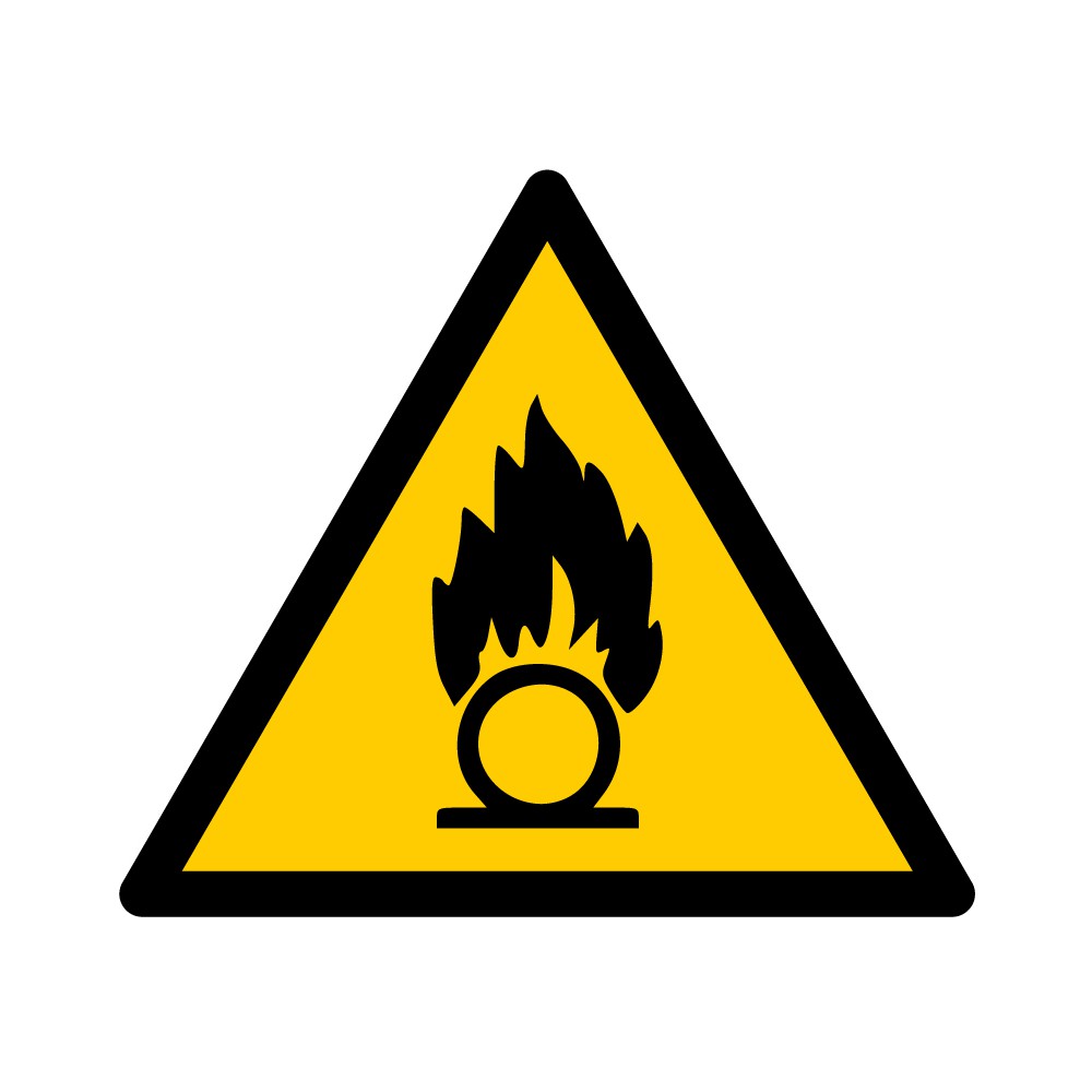 Panneau Danger Substances comburantes W028 - ISO 7010