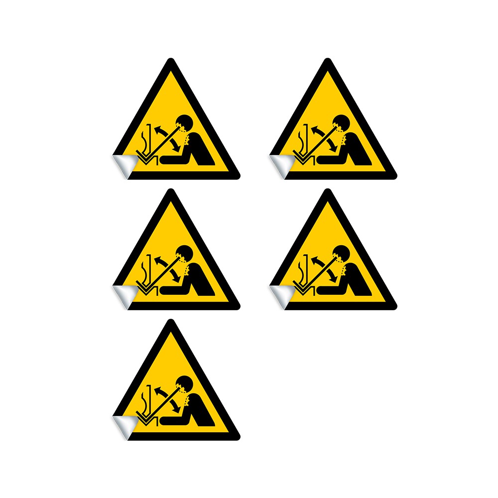 Autocollants Danger Déplacement rapide de la pièce à mettre en forme dans une presse plieuse W032 - ISO 7010