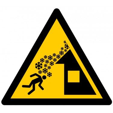 Panneau Danger Chute de neige du toit W040 - ISO 7010
