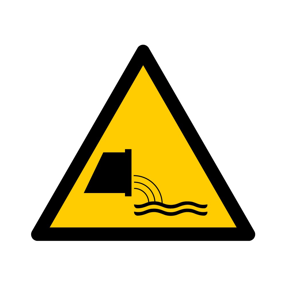 Panneau Danger Évacuation des eaux usées W055 - ISO 7010