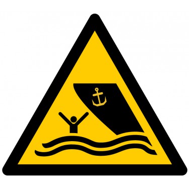 Panneau Danger Zone de navigation W058 - ISO 7010