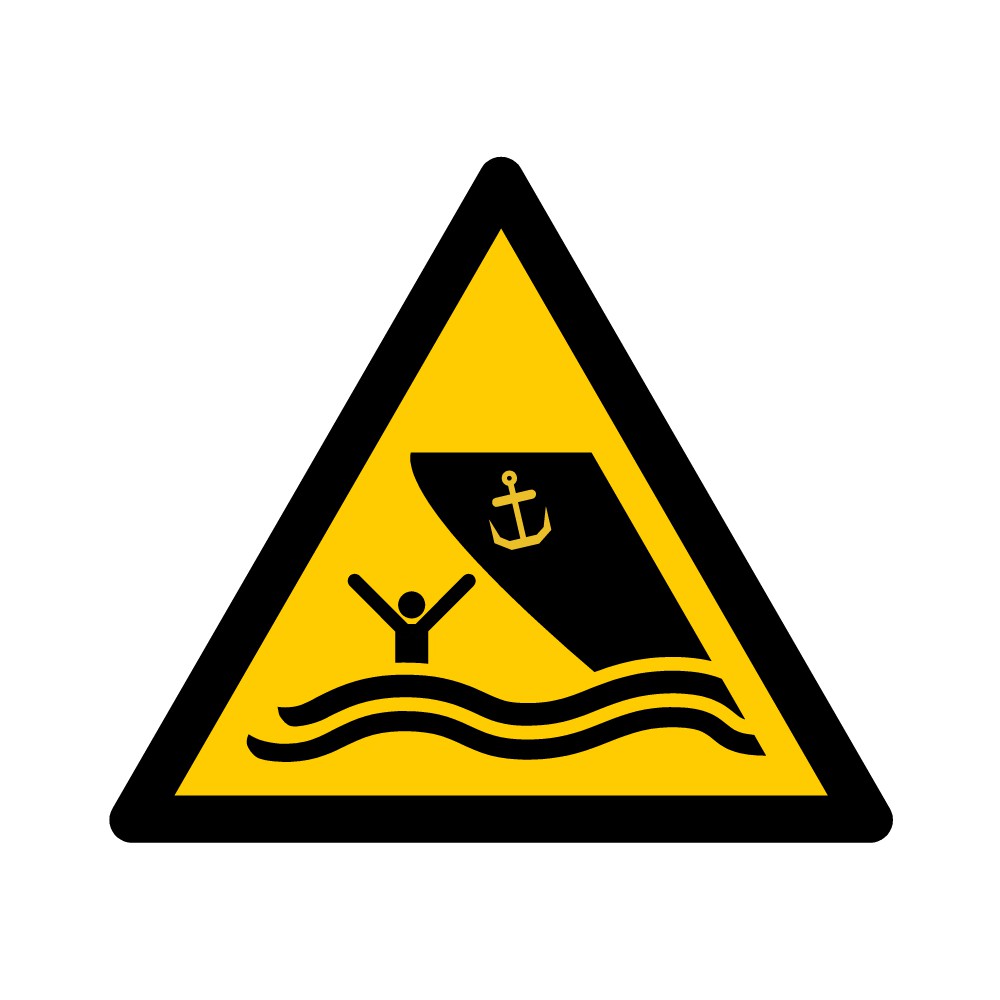 Panneau Danger Zone de navigation W058 - ISO 7010