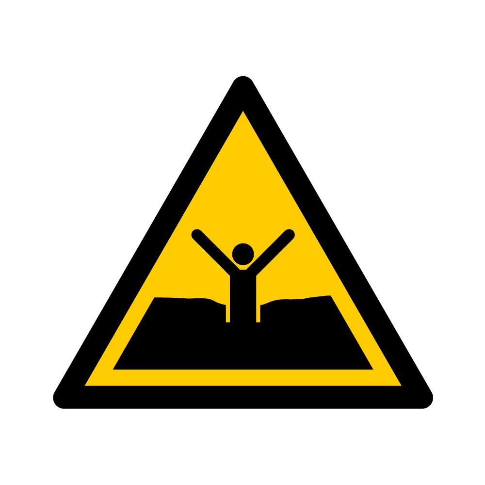 Panneau Danger Sables mouvants ou vase/vase profonde ou limon W061 - ISO 7010 Panneau Danger Sables mouvants ou vase/vase profonde ou limon W061 - ISO 7010