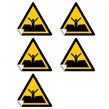 Autocollants Danger Sables mouvants ou vase/vase profonde ou limon W061 - ISO 7010