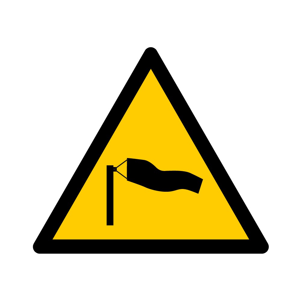 Panneau Danger Vents forts W064 - ISO 7010 Panneau Danger Vents forts W064 - ISO 7010