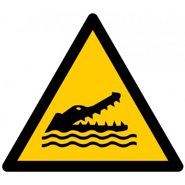 Panneau Danger Crocodiles
