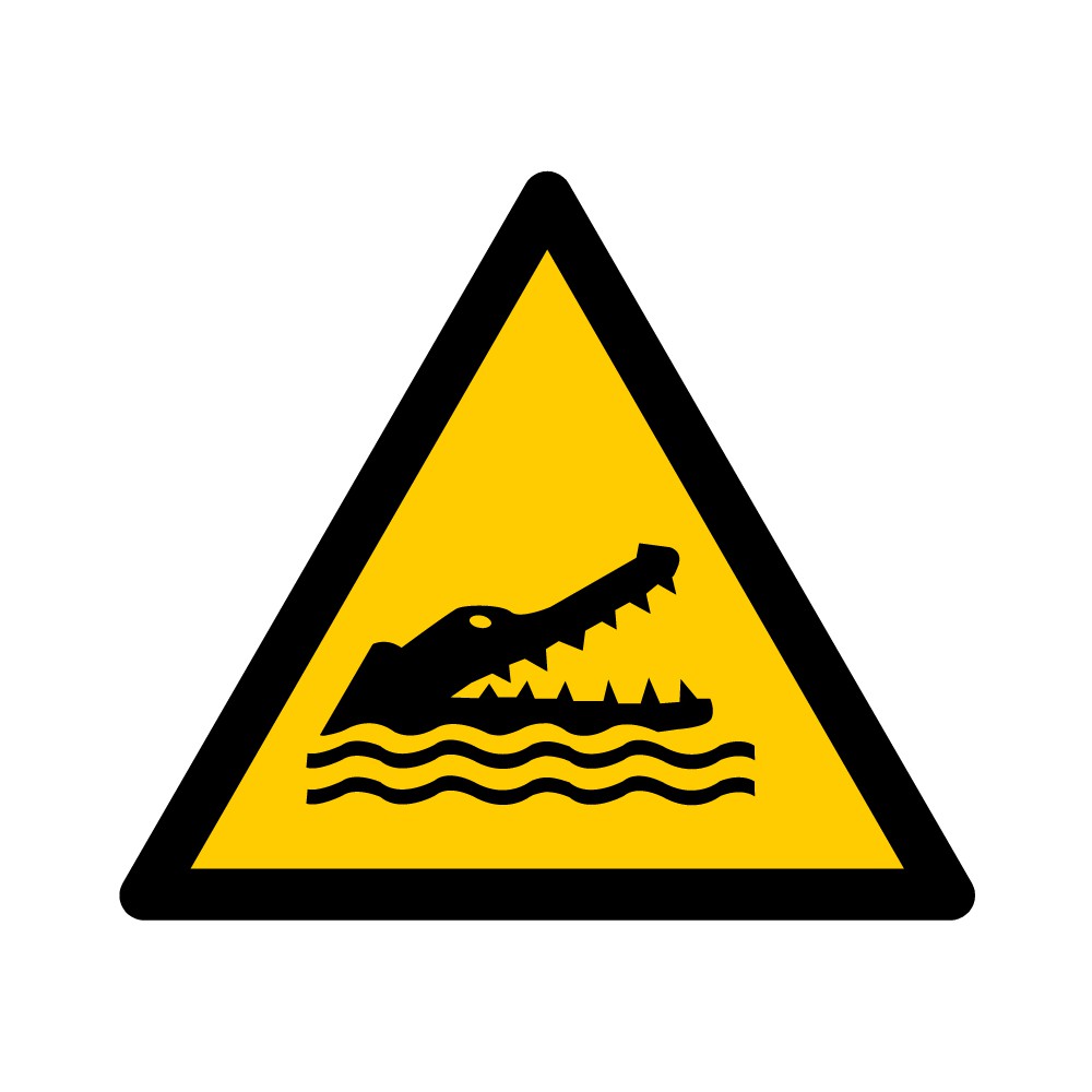 Panneau Danger Crocodiles