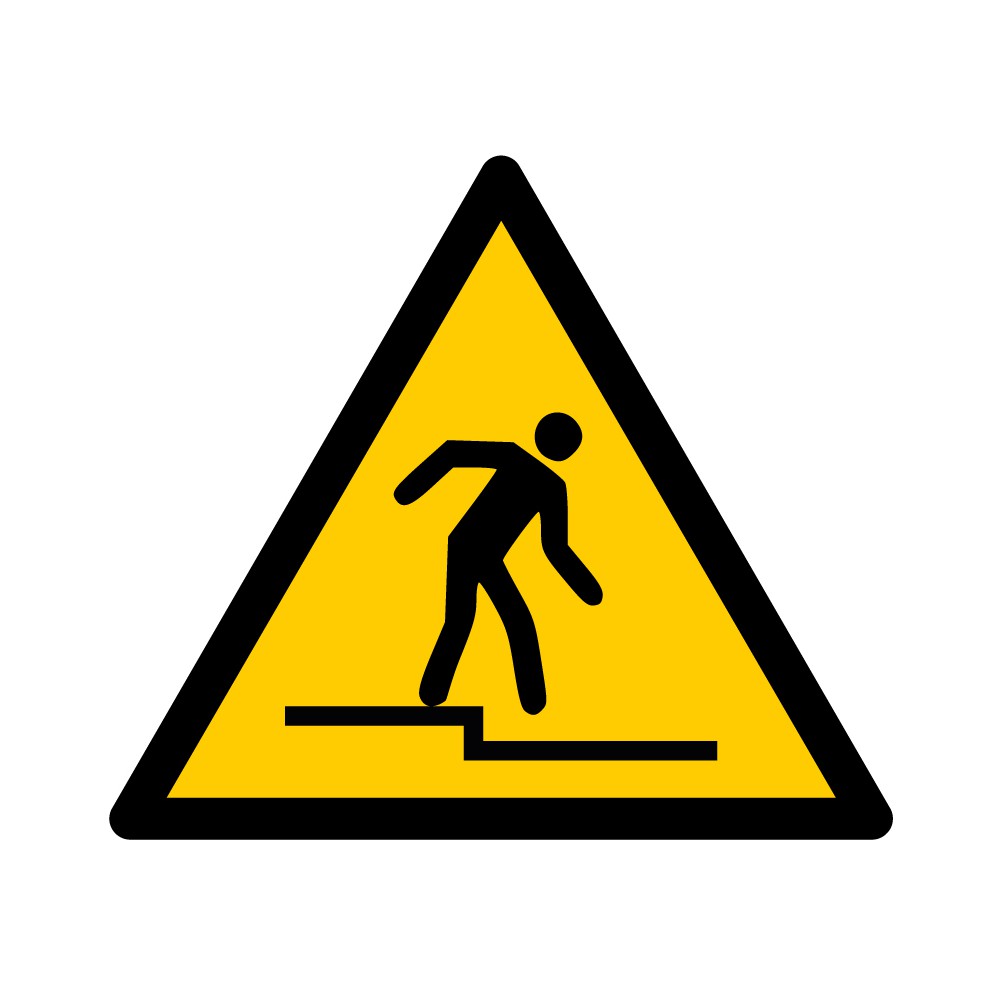 Panneau Danger Marche descendante W070 - ISO 7010 Panneau Danger Marche descendante W070 - ISO 7010