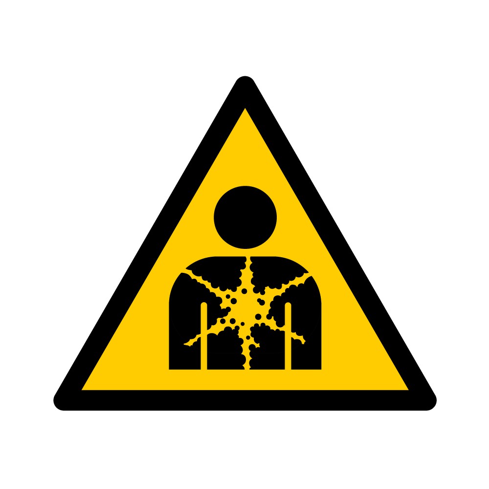 Panneau Danger Substance ou mélange présentant un risque pour la santé W071 - ISO 7010