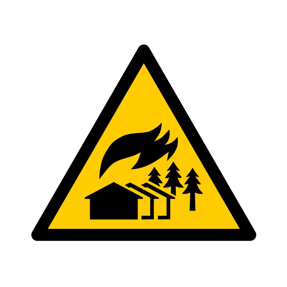 Panneau Danger Zone d'incendie à grande échelle W073 - ISO 7010 Panneau Danger Zone d'incendie à grande échelle W073 - ISO 7010