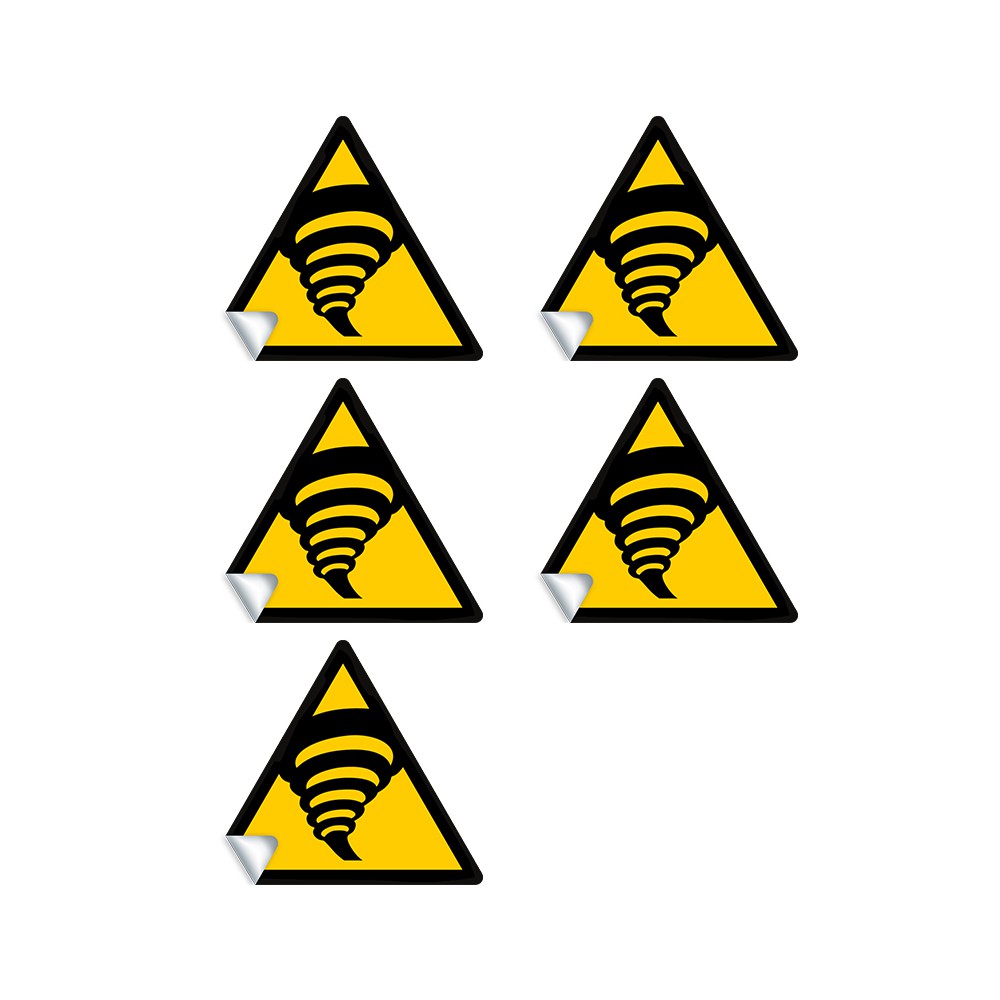 Autocollants Danger Zone de tornade W074 - ISO 7010