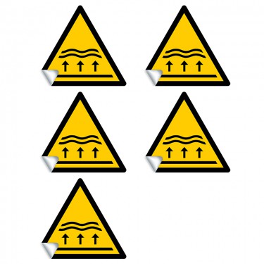 Autocollants Danger Zone inondable W077 - ISO 7010