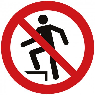 Panneau Interdiction de marcher sur la surface P019 - ISO 7010
