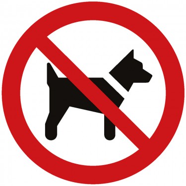Panneau Interdit aux chiens P021 - ISO 7010
