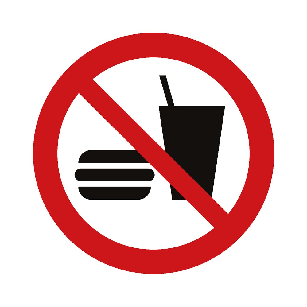 Panneau Interdiction de manger ou de boire P022 - ISO 7010 Panneau Interdiction de manger ou de boire P022 - ISO 7010