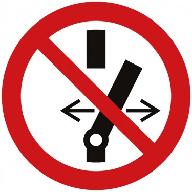 Panneau Ne pas modifier la position de l'interrupteur P031 - ISO 7010