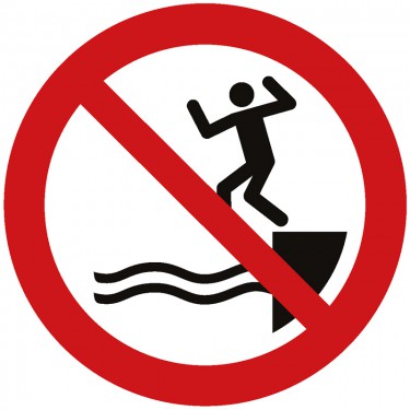 Panneau Ne pas sauter dans l'eau P061 - ISO 7010