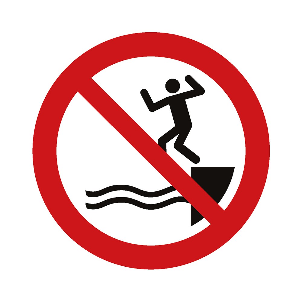 Panneau Ne pas sauter dans l'eau P061 - ISO 7010