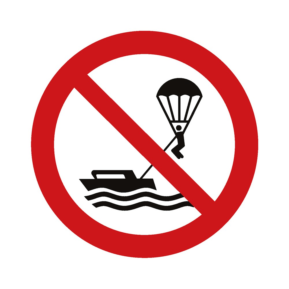 Panneau Pratique du parachute ascensionnel interdite P066 - ISO 7010 Panneau Pratique du parachute ascensionnel interdite P066 - ISO 7010