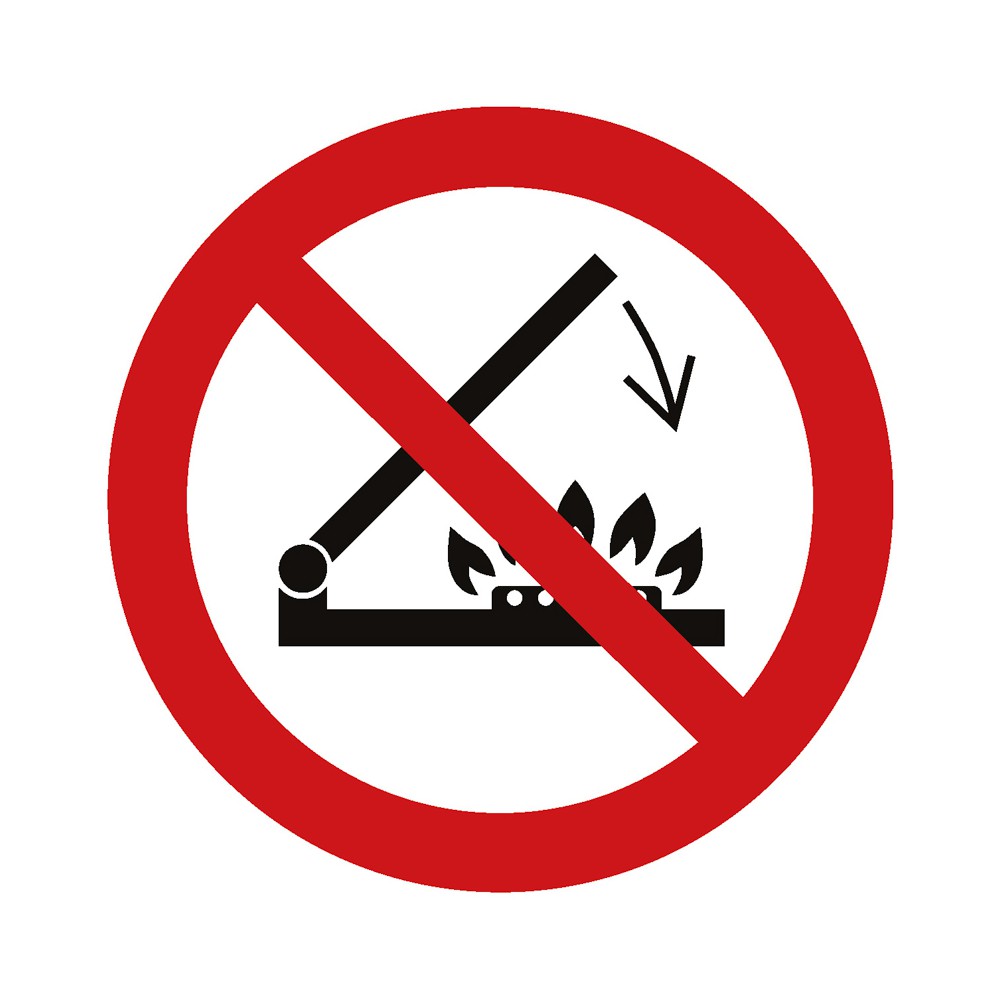Panneau Ne pas fermer le couvercle lorsque les brûleurs fonctionnent P073 - ISO 7010
