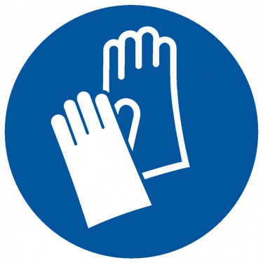 Panneau Obligation de porter des gants de protection M009 - ISO 7010