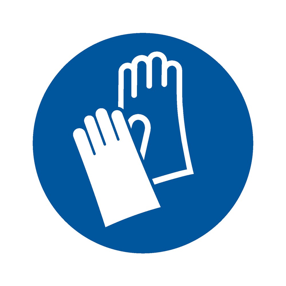 Panneau Obligation de porter des gants de protection M009 - ISO 7010