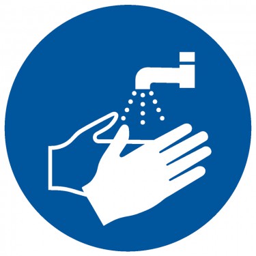 Panneau Lavage des mains obligatoire M011 - ISO 7010