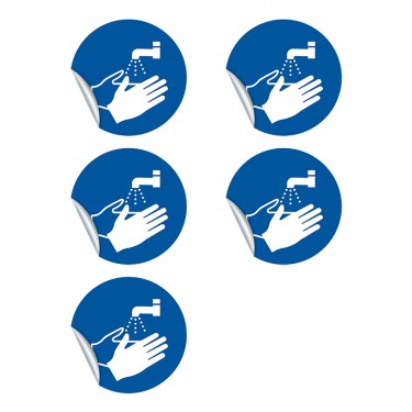 Autocollants Lavage des mains obligatoire M011 - ISO 7010
