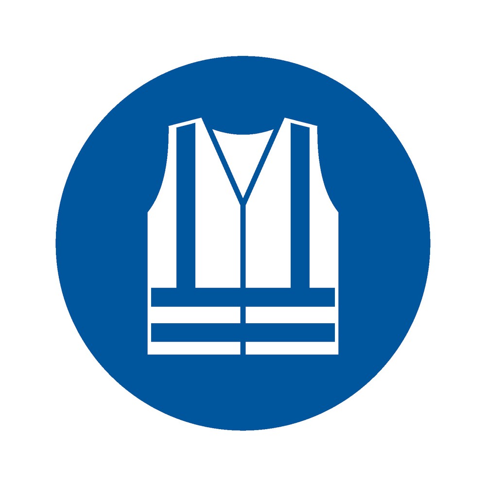 Panneau Gilet de sécurité haute visibilité obligatoire M015 - ISO 7010