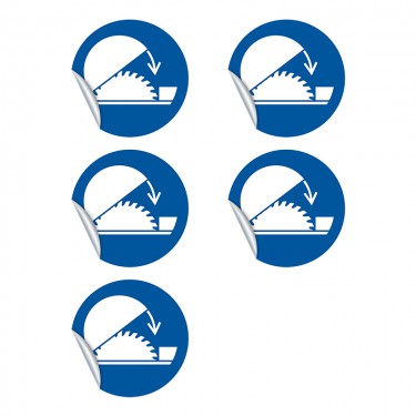 Autocollants Utiliser la protection réglable de la scie circulaire sur table  M031 - ISO 7010