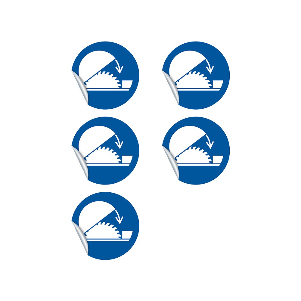 Autocollants Utiliser la protection réglable de la scie circulaire sur table  M031 - ISO 7010