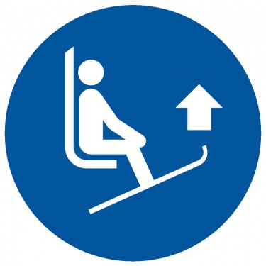 Panneau Lever les pointes des skis M036 - ISO 7010