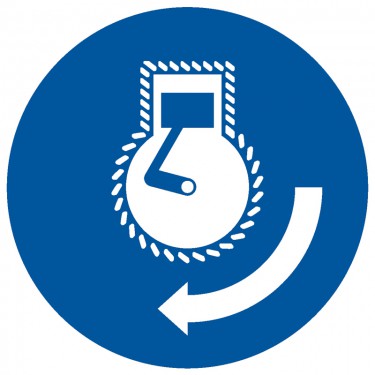 Panneau Démarrer le moteur dans l'ordre de lancement M038 - ISO 7010