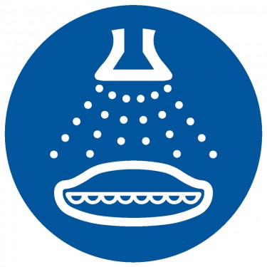 Panneau Démarrer le gicleur d'eau dans l'ordre de lancement M043 - ISO 7010